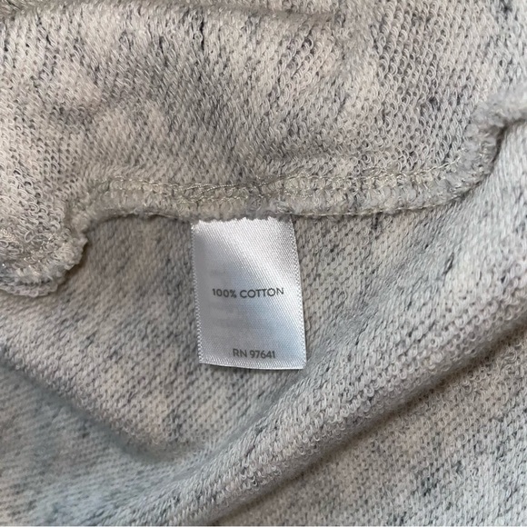 Purejill Mock Turtleneck Top Marled Gray 3/4 Cuffed Sleeves Side Pockets Size S - Picture 7 of 10